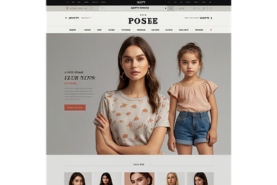 Pose - Shopify Theme branding design graphic design illustration logo tshirt typography vector