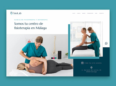 Physical therapy clinic Website ui