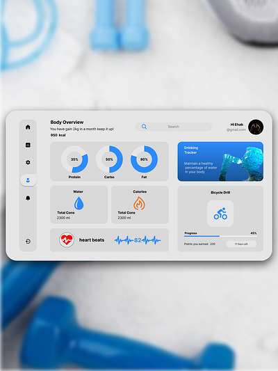 DASHBOARD FITNESS graphic design ui