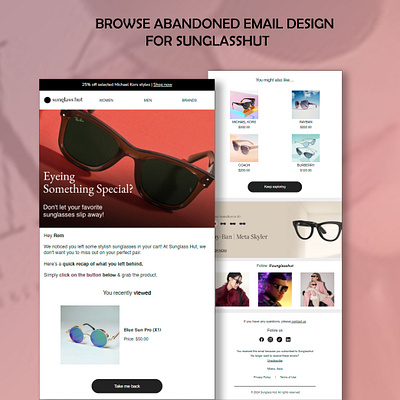 Browse Abandoned cart email design for Sunglasshut email design email marketing email newsletter design graphic design klaviyo klaviyo email klaviyo email automation klaviyo email design klaviyo email flows