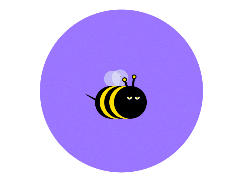 Funny Animation clip - Honey bee animation bee blackonewhitegk concept firebeez honeybee illustration illustrator