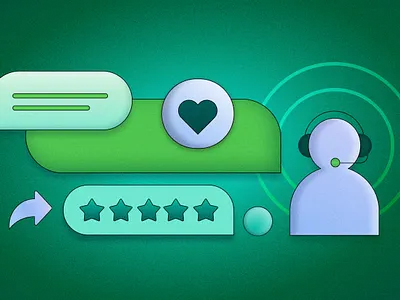 Customer support illustration social media vector