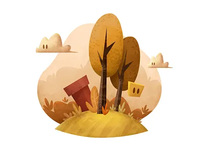 Mushroom Kingdom Autumn 2d autumn game illustration kingdom mario mushroom nintendo