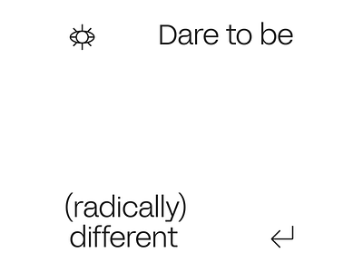 Dare to be (radically) different animation graphic design motion graphics