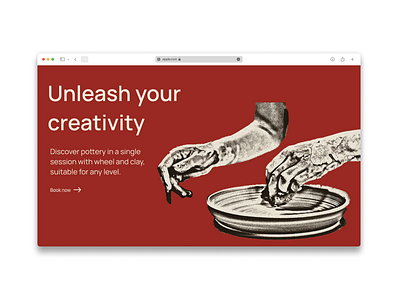 Pottery Studio - Call To Action call to action graphic design home page ui