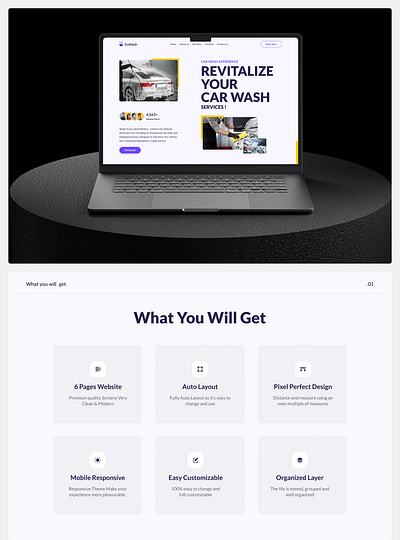 Car Wash Company Responsive Website Ui Design app app design branding design graphic design illustration logo motion graphics ui vector