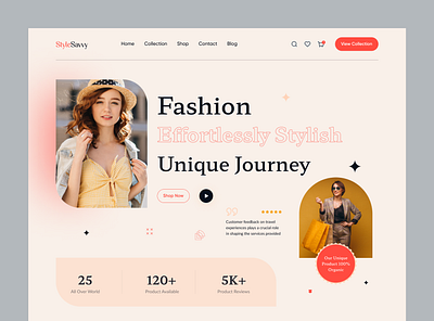 StyleSavvy - Fashion Landing Page Design