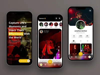Social Media App appdesig social app design social media app ui ux