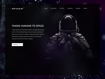 SpaceX Landing Page Redesign 3d animation branding graphic design logo motion graphics ui