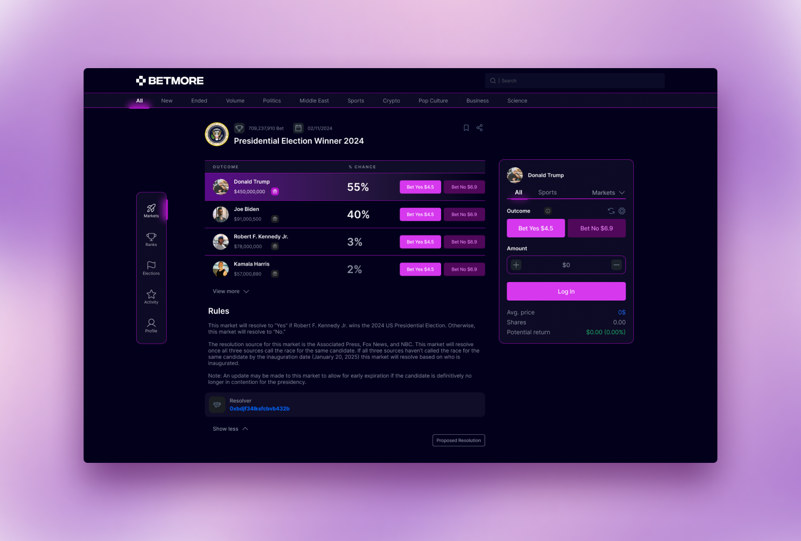 Betmore - Betting App UI/UX android app betting desktop graphic design iphone platform product ui ux uxinspiration website