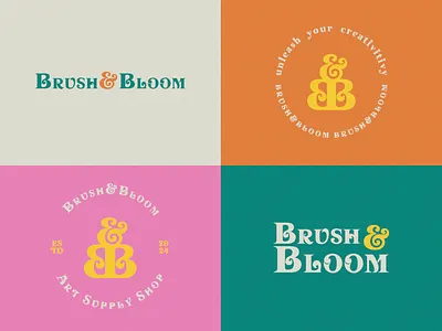 Brush & Bloom Logo art art supply art supply shop artsupplyshop brand brand design brand designer brand identity brandidentity branding branding design brandingdesign creative process design graphic design logo logodesign