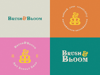 Brush & Bloom Logo art art supply art supply shop artsupplyshop brand brand design brand designer brand identity brandidentity branding branding design brandingdesign creative process design graphic design logo logodesign