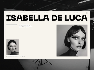 Portfolio website for photographer Isabella De Luca app branding typography ui ux website