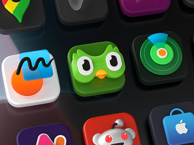 Real 3D iOS icons new update 3d 3d illustration 3dicon branding c4d icons ios ios18 real3d ui