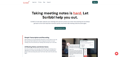Scribbl - An AI-powered tool for enhancing productivity branding figma ui design web design webflow