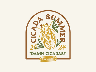 Cicada Summer 2024 2024 alabama badge bugs camp cicada georgia illustration summer tennessee