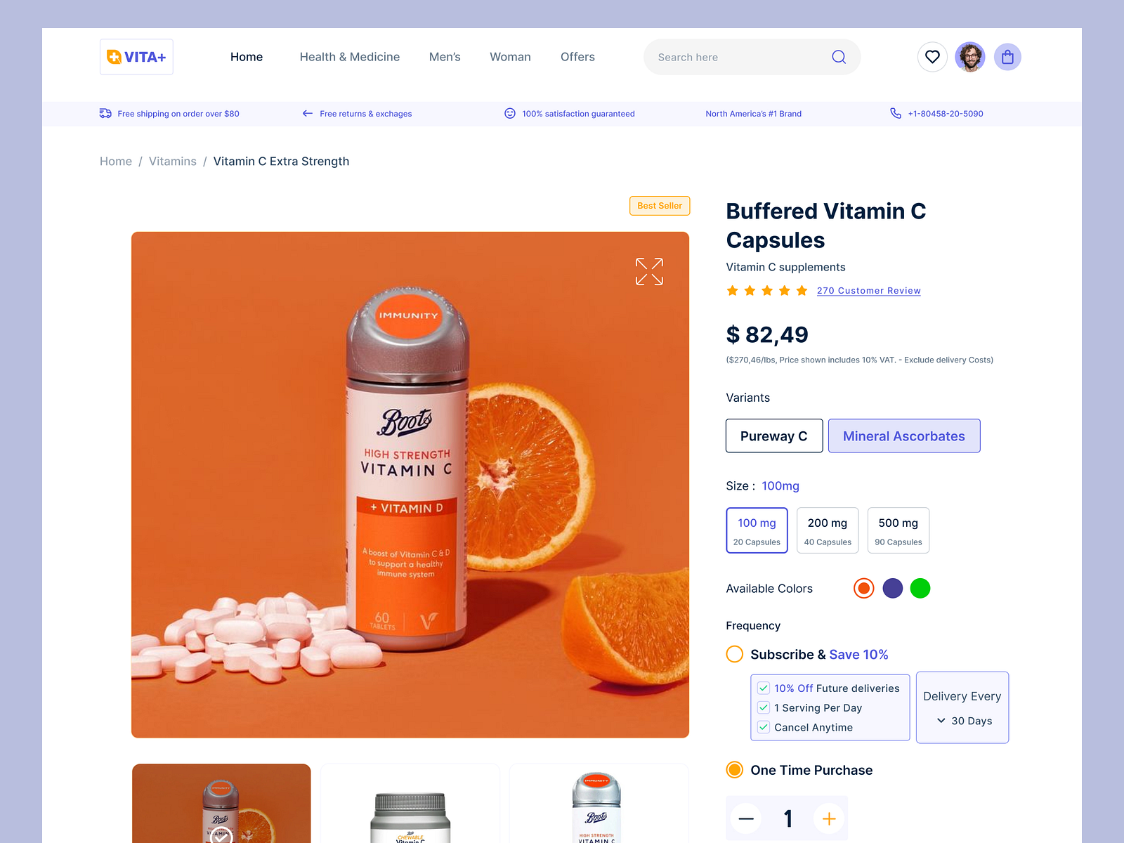 Vita+ | Product Details Page by Ashik Rahman on Dribbble