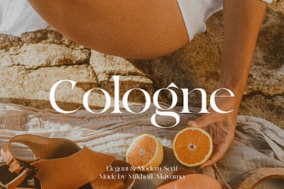 Cologne - Elegant & Modern Serif citrus classic cologne elegant female font girl modern orange sans sea serif stylish swimsuit type typeface typography wave woman