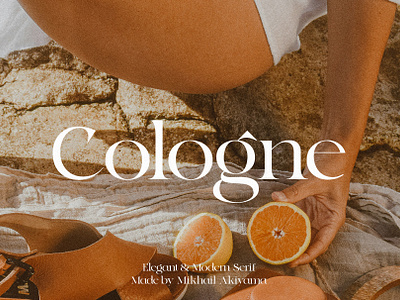 Cologne - Elegant & Modern Serif citrus classic cologne elegant female font girl modern orange sans sea serif stylish swimsuit type typeface typography wave woman