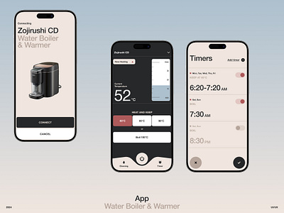 Water Boiler & Warmer - Mobile app app app design app mobile design concept mobile design ui