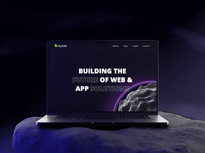 Bytek agency company creative crypto digital agency homepage landingpage minimal purple webdesign website