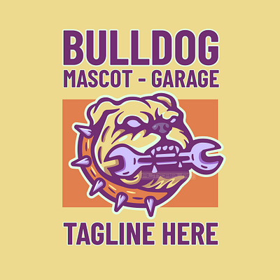 Bulldog Mascot Logo animals branding bulldog design graphic design illustration logo vector