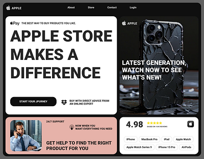 Apple makes all the difference - Website ui