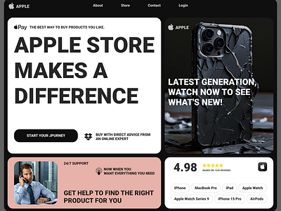 Apple makes all the difference - Website ui