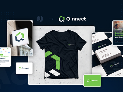 Qnnect branding green ui