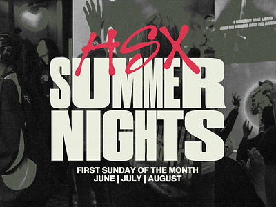 HSX Summer Nights branding church church design design graphic design logo students summer typography youth youth ministry