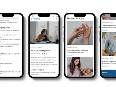 Vitacare - Healthcare Responsive Website app mobile responsiveness ui ux visualdesign website