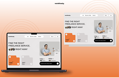 Workfreely. branding design ui web design