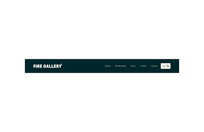 Navigation menu and logo for Fire Gallery branding logo menu ui