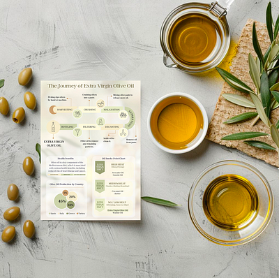 Infographic of Olive Oil Production branding figma graphic design infographic typography