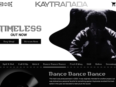 Kaytranada's Timeless daily ui kaytranada landing page music musician timeless ui visual design