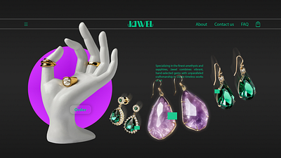 Jewelry shop concept page amethyst brand indentity branding diamond graphic design jewelry logo sapphire