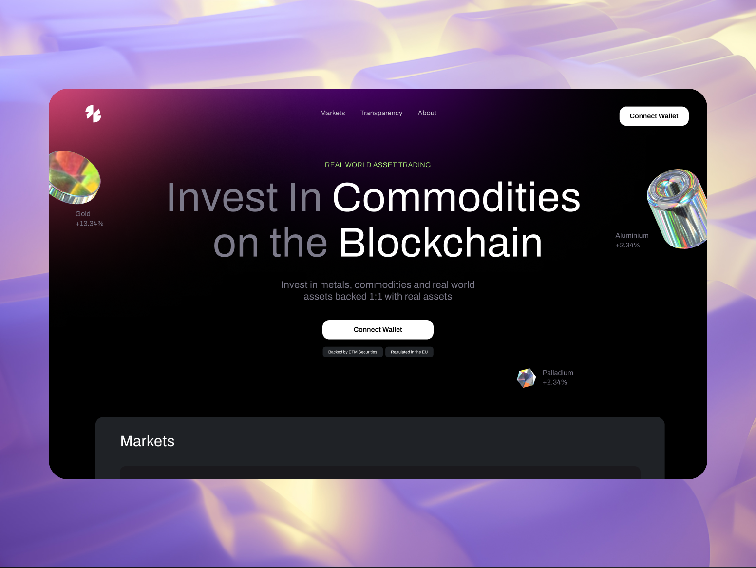 Web3 Webpage 3d blockchain crypto finance gradient landing landing page trading web web3 website