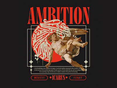 Ambition art calligraphy design graphic design greek icarus illustration lettering letters mexico mythology type vector