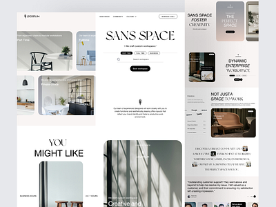 Sans Space - Landing Page agency blog digital elementor framer furniture home house interior landing marketing office page property space ui webflow website wordpress workspace