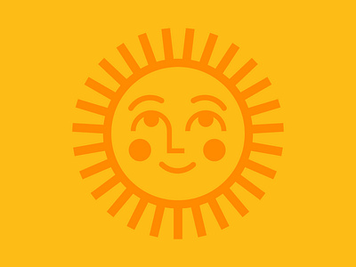 Sunny Illustration design graphic design illustration illustrator orange summer sun sunny yellow