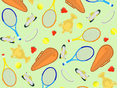 Tennis pattern design illustration procreate tennis wimbledon