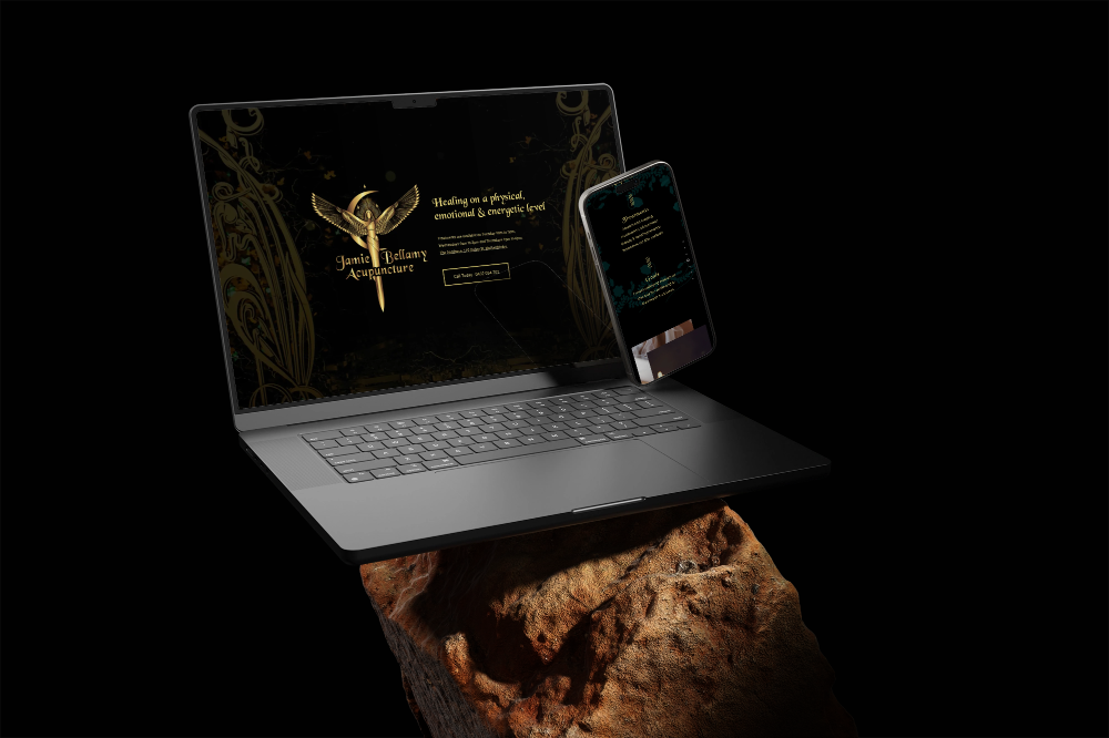 Dark layout w/ art nouveau elements