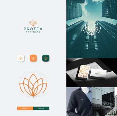 Protea Partners Logo Design branding design graphic design illustration logo modern motion graphics professional simple vector