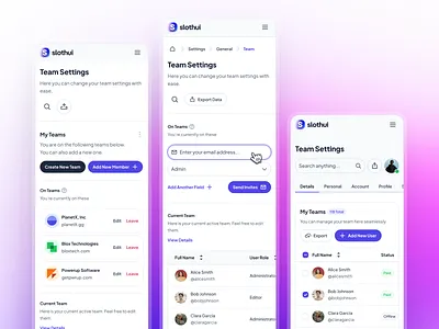 slothUI - World's Laziest Design System - Settings Mobile UIUX design system gradient ios app minimal mobile app mobile settings ui mobile ui modern purple setting ui settings dashboard settings mobile ui settings ui soft table ui text input ui ui ui design ui kit violet