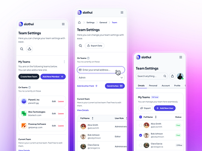 slothUI - World's Laziest Design System - Settings Mobile UIUX design system gradient ios app minimal mobile app mobile settings ui mobile ui modern purple setting ui settings dashboard settings mobile ui settings ui soft table ui text input ui ui ui design ui kit violet