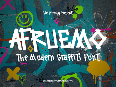 Afruemo - Modern Graffiti Font graffiti text typography