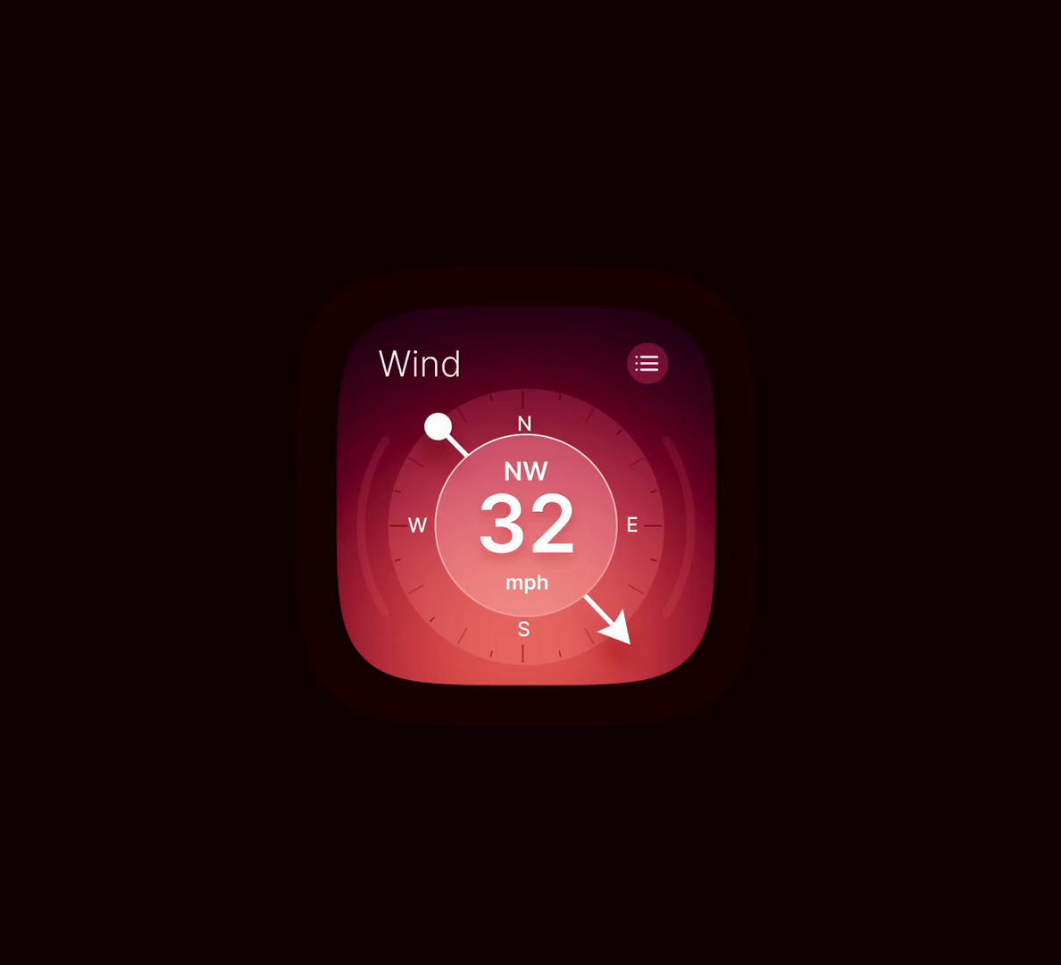 Example of Wind widget