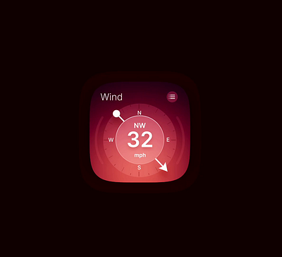 Wind widget applewatch component design element gradient interface ui ux watchface widget wind