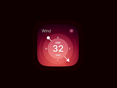 Wind widget applewatch component design element gradient interface ui ux watchface widget wind