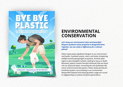 Save Environment Poster branding canva canva template canvatemplate design design graphic v graphic design logo plastic poster poster design posters save earth save environment template